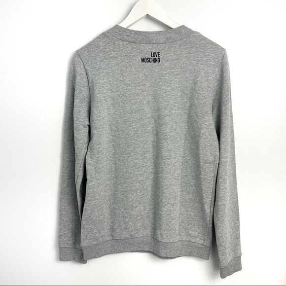 Love Moschino Simple Is The New Black Sequin Print Sweater - Picture 3 of 14